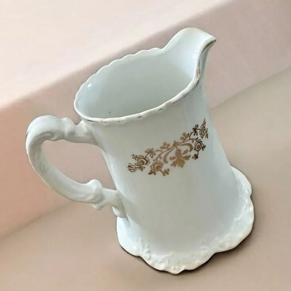 Homer Laughlin Hudson Vintage Creamer Milk Pitcher Floral 1908-1920